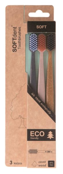 SOFTdent Soft Dent ECO zubná kefka Soft 3ks (SE 205912)