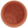 vidaXL Kulatý kvetináč 6 ks Tehlovo červená Ø 15 x 12 cm Plast