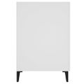 vidaXL Stôl biely 140x50x75 cm spracované drevo