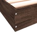 vidaXL Posteľný rám bez matraca hnedý dub 90x190 cm kompozitné drevo