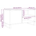 vidaXL Skrinka na gramofónové platne Čierny dub 85 x 38 x 48 cm