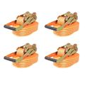 vidaXL Upínacie popruhy s račňou 4 ks, 2 tony, 8mx50mm, oranžové