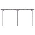 vidaXL Záhradná pergola, sivá 400x40x205 cm, impregnovaná borovica