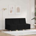 vidaXL Bezrúčková modulárna sofa jednotka 3 ks Čierna látka