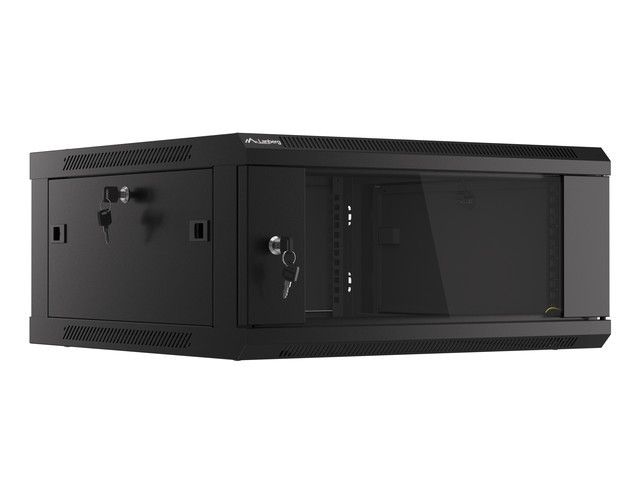 LANBERG RACKOVÁ SKRIŇA 19'' PRO MONTÁŽ NA STENU 4U/600X600 (FLAT PACK) V2 ČIERNA