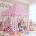 vidaXL Stan na hranie pre princezné s 250 loptičkami ružový 133x140 cm