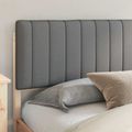 vidaXL Rám postele s čalúneným čelom Svetlosivá 200 x 200 cm