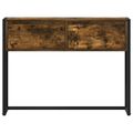 vidaXL Koncový stôl Dymová dub 100 x 36 x 75 cm Kompozitné drevo