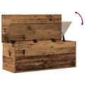 vidaXL Úložná krabica Staré drevo 90 x 35 x 35 cm Kompozitné drevo