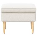vidaXL Taburetka Krémová 55 x 35 x 41 cm Bouclé