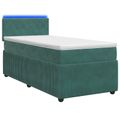 vidaXL Posteľ boxspring s matracom Tmavozelená 100 x 200 cm Zamat