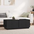 vidaXL Konferenčný stolík čierny 110x50x40 cm borovicový masív