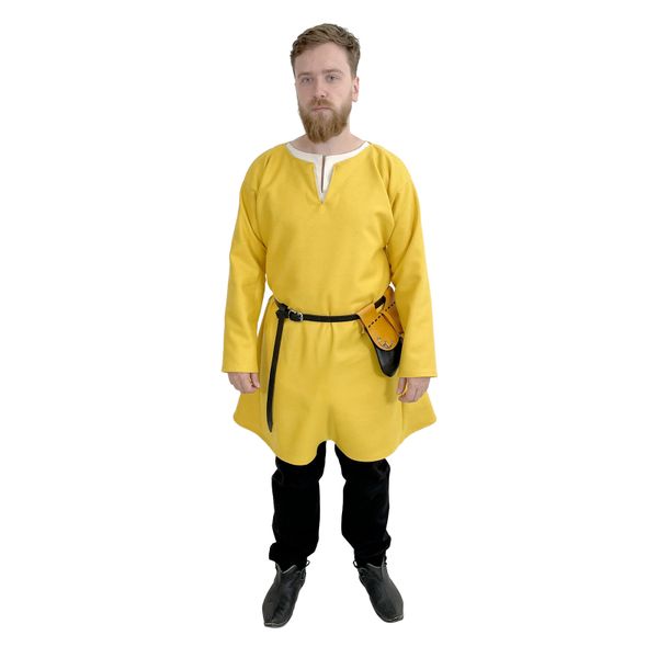 Stredoveká vlnená tunika - žltá