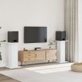 vidaXL Stojany na reproduktor 2 ks biele 30x30x80 cm kompozitné drevo