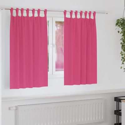 vidaXL Záclony na zatemnenie s krúžkami 2 pcs Jasná ružová