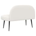 vidaXL čalúnená lavica so spätným opierkom Biela 110 x 60 x 76 cm