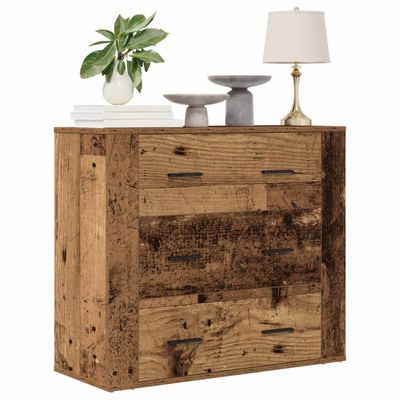 vidaXL Komoda staré drevo 80x33x70 cm kompozitné drevo