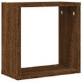 vidaXL Nástenné police 2 ks hnedý dub 30x15x30 cm
