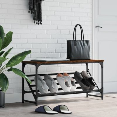 vidaXL Regál na topánky hnedý dub 90x30x45 cm kompozitné drevo