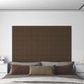 vidaXL Nástenné panely 12 ks hnedé 60x30 cm látka 2,16 m²