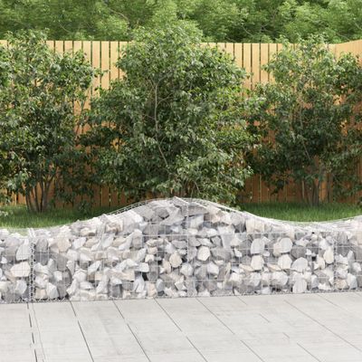 vidaXL Oblúkový gabionový kôš 20 ks 200x50x40/60 cm pozinkované železo