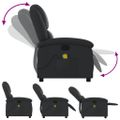 vidaXL Masážne kreslo s polohovacím mechanizmom, čierne, pravá koža
