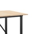 vidaXL Jedálenský stolík v tvare O 180x90x75 cm borovica a oceľ