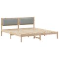 vidaXL Rám postele Svetlosivá 200 x 200 cm Masívne borovicové drevo