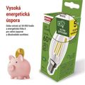 LED žiarovka Filament sviečka A CLASS / E14 / 3,8 W (60 W) / 806 lm / neutrálna biela