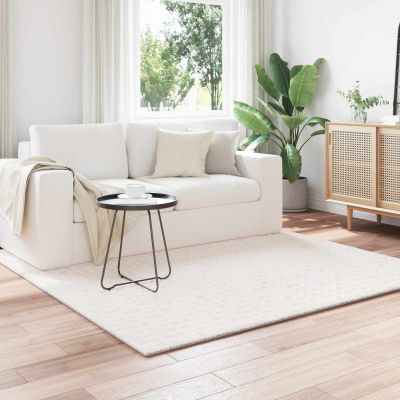 vidaXL Kusové koberce Štvorcový SIROLO Krémová 240 x 240 cm Polyester