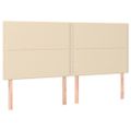 vidaXL Posteľný rám boxspring s matracom krémový 160x200 cm látka