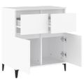 vidaXL Komoda biela 60x35x70 cm spracované drevo