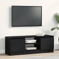 vidaXL TV skrinka čierny dub 102x30x36 cm konštrukčné drevo