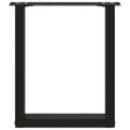 vidaXL Nohy konferenčného stolíka v tvare U, 2 ks, čierne, 38 x (42-43) cm, oceľové