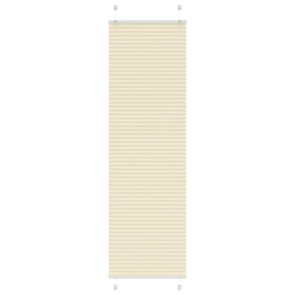 vidaXL Skladaná roleta krémová 55x200 cm šírka látky 54,4 cm polyester