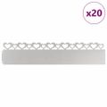 vidaXL Obrubníky trávnika 20 ks 103 x 0,05 x 22 cm Nehrdzavejúca oceľ