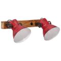 vidaXL Stolová lampa 25 W šmuhovaná červená 45x25 cm E27