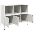 vidaXL Komoda bela 100,5x39x79 cm oceľ