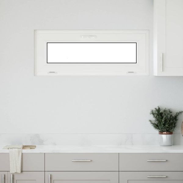 vidaXL Podkrovné okno RISOR 110 x 40 cm PVC a sklo Biela