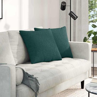 vidaXL Vankúše na pohovku 2 pcs Tmavozelená 50 x 50 cm látka