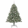 vidaXL Umelý vianočný stromček Zelená 180 cm PVC, plast a oceľ