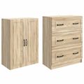 vidaXL Sada skríň 2 ks 66 x 34,5 x 87 cm Kompozitné drevo Dub sonoma