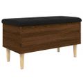vidaXL Úložná lavička hnedý dub 82x42x46 cm kompozitné drevo