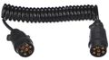 Propojovací spirálový kábel zástrčky tažného zariadenia TRAILER CABLE 3, 7-7pin, 3 m SIXTOL
