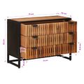 vidaXL Zásuvkový kabinet so zásuvkou 75 x 30 x 54 cm