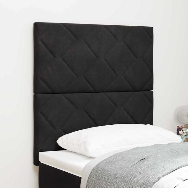 vidaXL Zadné čelo Čierny 80 cm Zamat