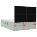 vidaXL Postel s úložným prostorem a matrací Svetlosivá 140 x 190 cm