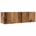 vidaXL TV skrinky nástenné 2 ks staré drevo 100x30x30 cm