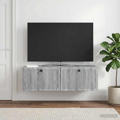 vidaXL Nástenná TV skrinka Nástenný Sivá sonoma 98 x 31 x 30 cm