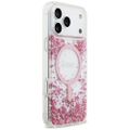 Puzdro Guess Resin Bottom Glitter MagSafe pre iPhone 17 Pro Max ružové